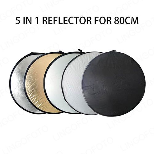 Réflecteur de photographie rond pliable portable,studio photo,diffuseur de lumière extérieur,multi-disque,5 en 1,60cm,80cm,110cm - Type 80 cm