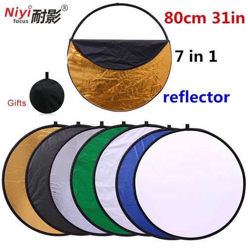 Réflecteur de photographie accessoires de photographie réflecteur de lumière de Studio diffuseur de couleur batterie de Photo 5 en 1 - Type 80cm 7in1