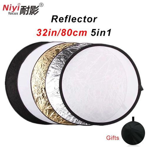 Réflecteur de photographie accessoires de photographie réflecteur de lumière de Studio diffuseur de couleur batterie de Photo 5 en 1 - Type 80cm 5in1
