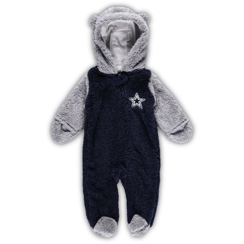 Grenouillère Polaire À Fermeture Éclair Intégrale Pour Nouveau-Né Et Bébé, Bleu Marine/Gris, Motif Dallas Cowboys Game Nap Teddy
