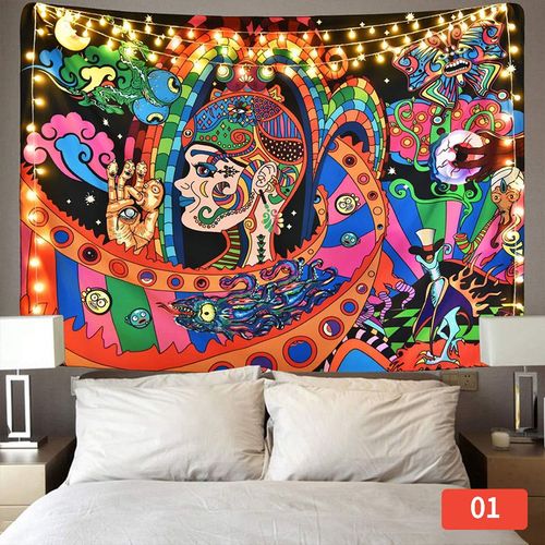 Couverture Psychédélique Bohème, Tenture Murale Colorée, Décoration De Maison, 16 Styles