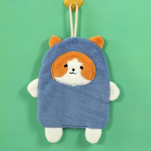 Serviette Absorbante En Velours Corail, Dessin Animé, Douce, À Suspendre, Pour Chien Mignon, Ne Perd Pas Ses Cheveux, Pour Salle De Bain, Pour Enfants