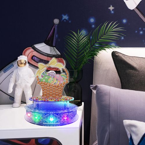 Boîte À Musique De Pâques En Diamant Avec Lapin Brodé, Point De Croix Pour Décoration De Table Pour Chambre D'enfants