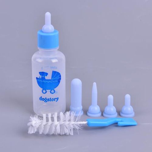 Kit De Biberons En Silicone Avec Embouts De Rechange, Pour L'alimentation Des Chatons Et Des Chiots, 1/7 Pièces
