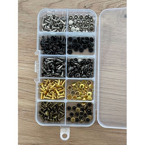 Kit De 50 Boutons-Pression En Cuir, Boutons-Pression En Métal De 10mm 12mm 15mm, 4 Outils D'installation, Boutons-Pression En Cuir Pour Vêtements