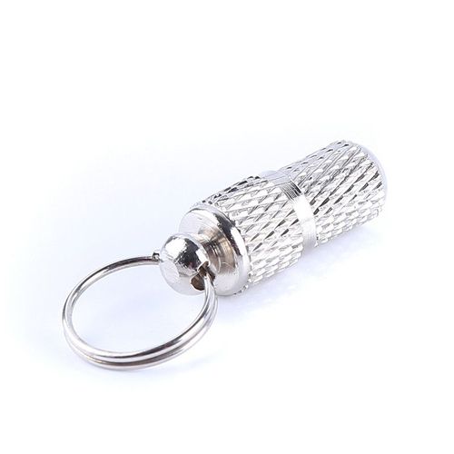 Pendentif En Forme De Tonneau Pour Animal De Compagnie, Couleur Argent, Pour Chien, Chat, Étiquette D'adresse, Tube De Rangement, Carte D'identité, 1 Pièce