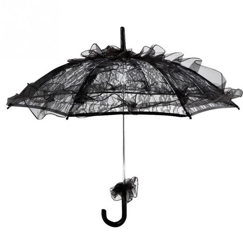 Parapluie En Dentelle De Couleur Noire, Élégant, Parasol Pour Femmes, Filles, Décor De Fête, Danse, Accessoire De Photographie