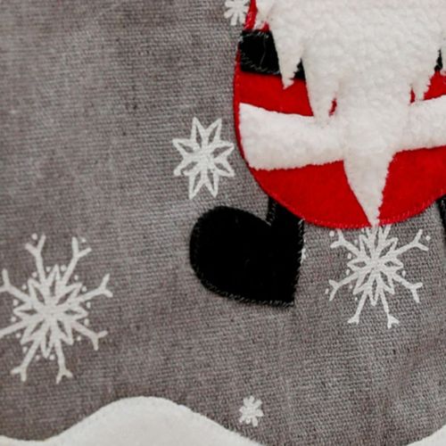 Chemin De Table De Noël, Nouvel An, Drapeau En Tissu Brodé, Sans Visage, Vieux Dessin Animé, Couverture Anti-Poussière, Café, Thé, Fournitures De Bureau, Décor De Fête