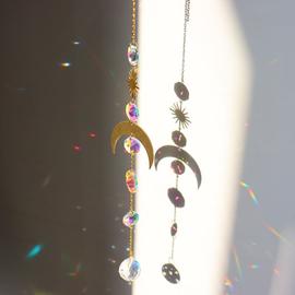 Attrape-Soleil en Cristal,décoration de fenêtre Suspendue,Pendentif en  Cristal,Cristal coloré,Carillon éolien,Attrape-Soleil Feng Shui Cristal