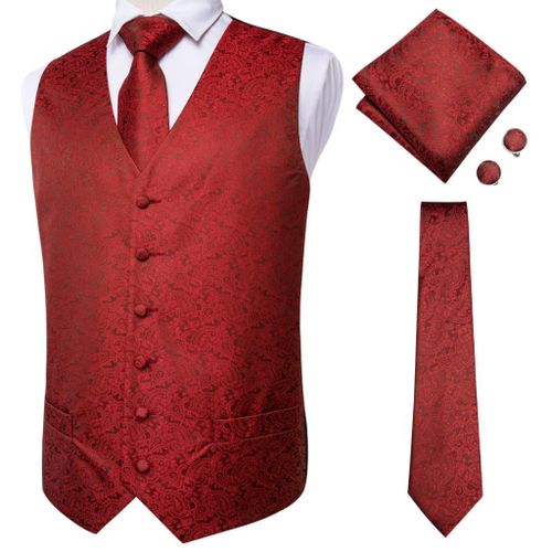 Hi-Aught-Jacquard Glaaught Hanky Lèvent De Manchette Pour Homme,Gilet Pour Homme,Veste Xl,Noir,Or,Bleu Marine,Gris,Rouge,Bordeaux
