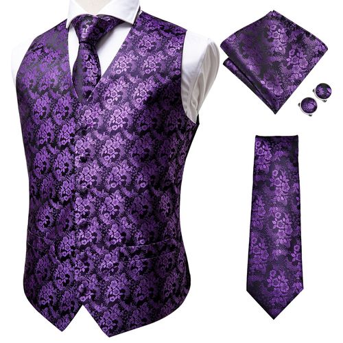 Hi-Aught-Jacquard Glaaught Hanky Lèvent De Manchette Pour Homme,Gilet Pour Homme,Veste Xl,Noir,Or,Bleu Marine,Gris,Rouge,Bordeaux