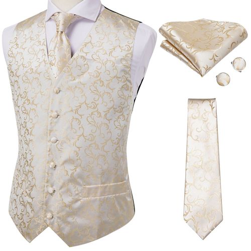 Hi-Aught-Jacquard Glaaught Hanky Lèvent De Manchette Pour Homme,Gilet Pour Homme,Veste Xl,Noir,Or,Bleu Marine,Gris,Rouge,Bordeaux