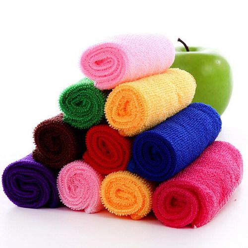 Chiffons En Microfibre 25x25 Cm, 10 Pièces/Lot, Serviettes De Cuisine Pour Le Nettoyage De La Maison, Du Jardin, Séchage Rapide, Couleur Du Chiffon, Livraison Aléatoire