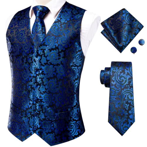 Hi-Aught-Jacquard Glaaught Hanky Lèvent De Manchette Pour Homme,Gilet Pour Homme,Veste Xl,Noir,Or,Bleu Marine,Gris,Rouge,Bordeaux