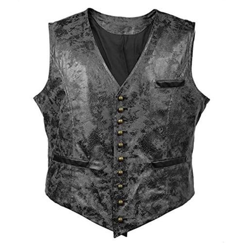 Costume De Cosplay Steampunk Pour Hommes,Veste En Faux Cuir,Bouton Rivet,Manteau De Cow-Boy À La Taille,2020