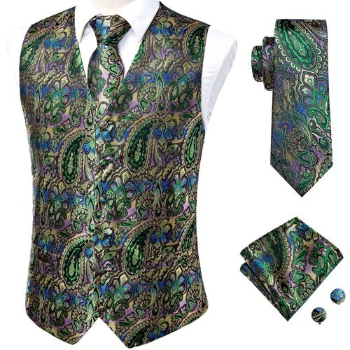 Hi-Aught-Jacquard Glaaught Hanky Lèvent De Manchette Pour Homme,Gilet Pour Homme,Veste Xl,Noir,Or,Bleu Marine,Gris,Rouge,Bordeaux