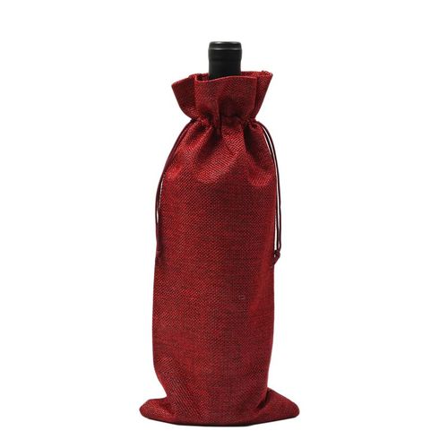 Lot de 12 bouteilles de Champagne avec cordon de serrage, pour cadeau de noël, bouteille de Champagne en toile de jute, veste anti-poussière, décoration de la maison