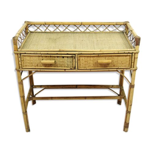 Bureau En Rotin Annes 50 Jaune