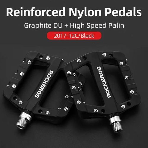 2017-12cbk - Pédales De Vélo Plates En Nylon, Vtt, Bmx, Route, Ultralégères, Accessoires