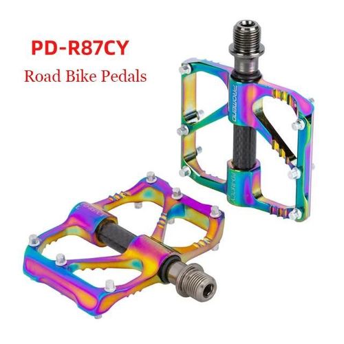 Pd-R - Pédales De Vélo En Titane Avec Tube En Carbone, Accessoires De Vélo De Route, 3 Palettes