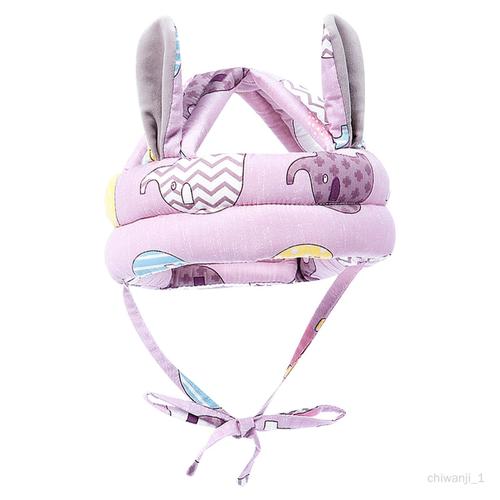 Chiwanji Casque De Sécurité Pour Bébé En Coton Respirant Réglable Pour La Marche Rose Violet Mise À Niveau Violet (Pur Coton)