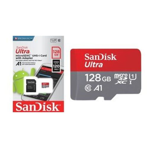 Carte Micro SD Adaptateur Sandisc ULTRA 128 Go 120 Mo/s,JL389