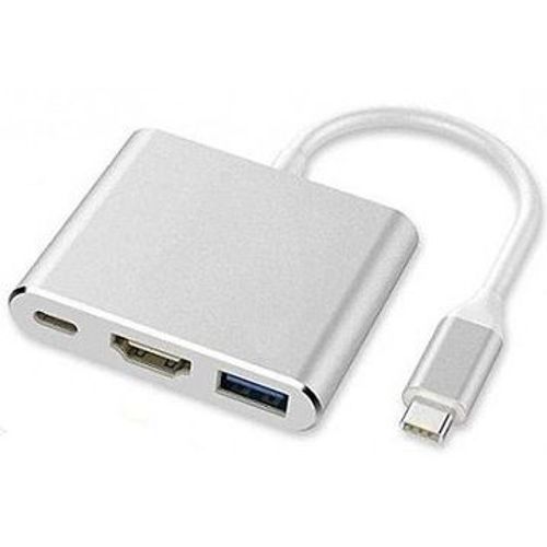 Adaptateur TYPE-C HDMI + TYPE-C + Répartiteur USB DEX,JL693
