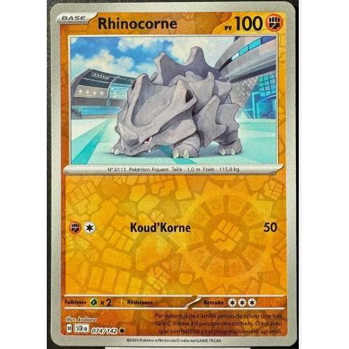 Pokémon Rhinocorne Reverse 074/142 Ev7 Couronne Stellaire