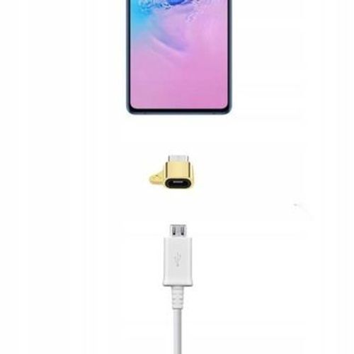 Adaptateur Micro USB vers TYPE-C avec chaîne en or,JL1080