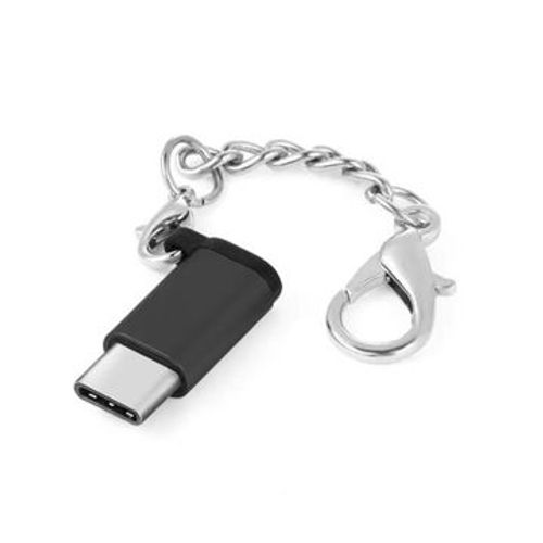 Adaptateur micro usb type b vers porte-clés noir TYPE-C,JL1378