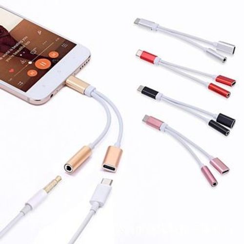 Adaptateur 2-en-1 Câble Mini Jack USB-C,JL1356