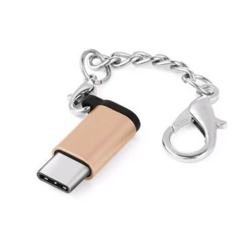 Adaptateur porte-clés micro usb type b vers TYPE-C or,JL2112