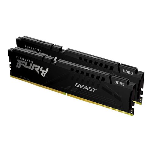 Kingston FURY Beast - DDR5 - kit - 16 Go: 2 x 8 Go - DIMM 288 broches - 6000 MT/s / PC5-48000 - CL36 - 1.35 V - mémoire sans tampon - on-die ECC - noir