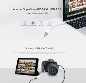 Adaptateur TP-LINK UC400 USB-C vers USB-A 3.0 OTG MAC,JL2395... - 3