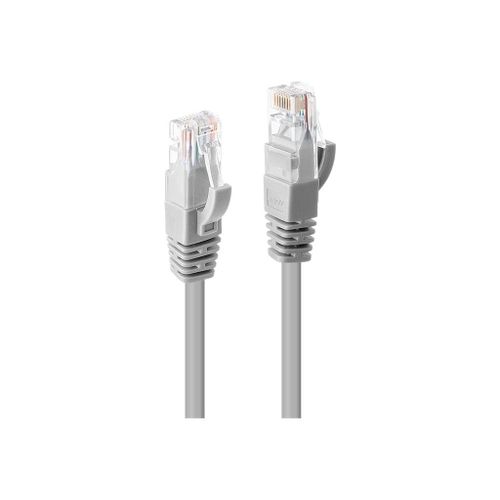 Lindy - Cordon de raccordement - RJ-45 (M) pour RJ-45 (M) - 30 m - UTP - CAT 6 - moulé, sans crochet, solide - gris