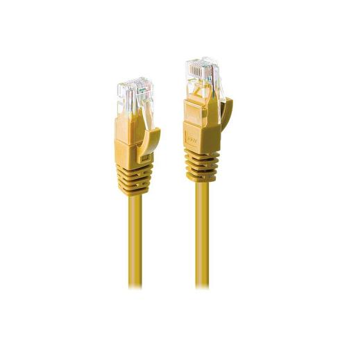 Lindy - Cordon de raccordement - RJ-45 (M) pour RJ-45 (M) - 30 cm - UTP - CAT 6 - moulé, sans crochet, bloqué - jaune