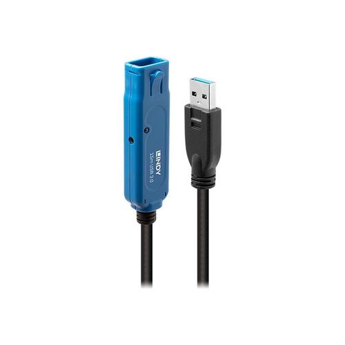 Lindy Pro - Rallonge de câble USB - USB type A (M) pour USB type A (F) verrouillé - USB 3.1 Gen1 - 15 m - actif