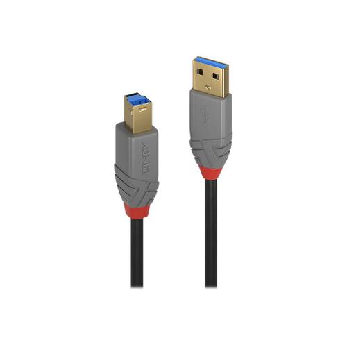 Lindy Anthra Line - Câble USB - USB type A (M) pour USB Type B (M) - USB 3.0 - 1 m - rond - noir