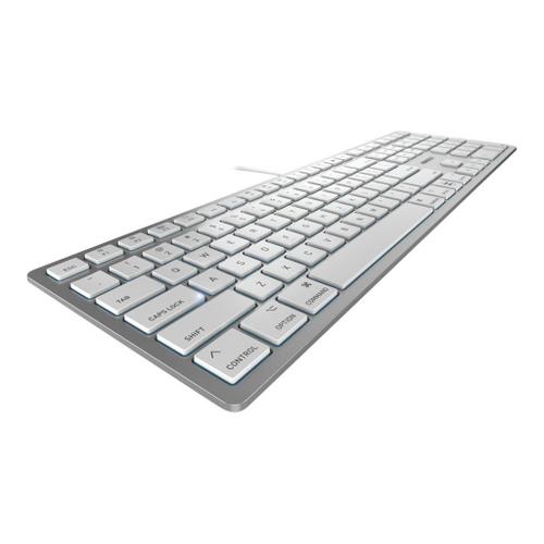 CHERRY KC 6000C FOR MAC - Clavier - USB-C - US - commutateur : CHERRY SX - argent