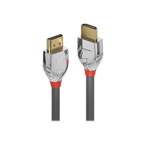 Lindy Cromo Line - Câble HDMI avec Ethernet - HDMI mâle pour HDMI mâle - 50 cm - triple blindage - gris - support 4K