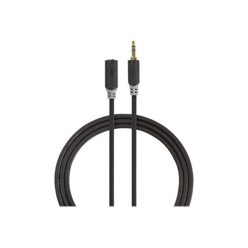 Nedis - Rallonge de câble audio - mini-phone stereo 3.5 mm mâle pour mini-phone stereo 3.5 mm femelle - 3 m - anthracite - rond