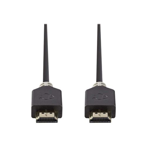Nedis - Câble HDMI avec Ethernet - HDMI mâle droit pour HDMI mâle droit - 50 cm - anthracite - rond