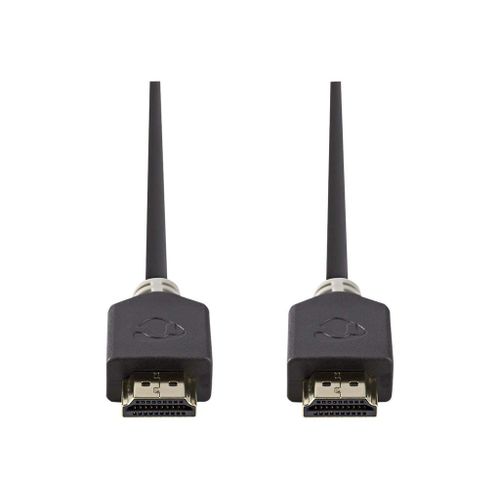 Nedis - Câble HDMI avec Ethernet - HDMI mâle pour HDMI mâle - 3 m - blindé - anthracite - rond