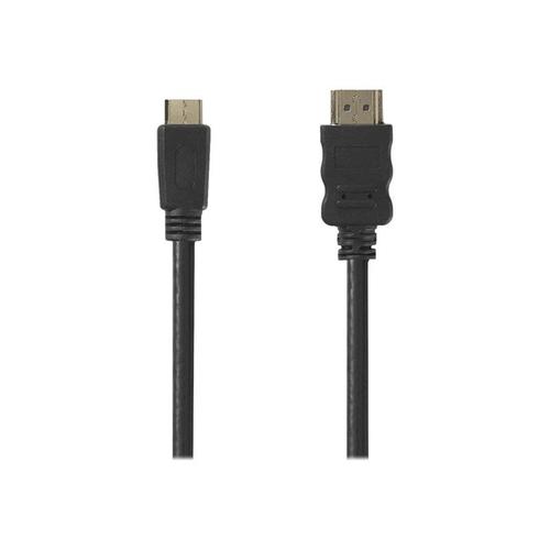 Nedis - Câble HDMI avec Ethernet - HDMI mâle pour 19 pin mini HDMI Type C mâle - 5 m - noir - rond