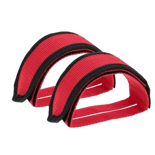Rouge - Pédales De Vélo Vtt À Faisceau Avec Partenaires De Cyclisme, Bande De Pieds, Sangle Anti Marche, Ceinture De Vélo, Équipement De Vélo