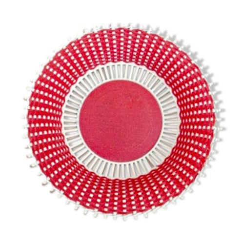 Corbeille vintage scoubidou rouge