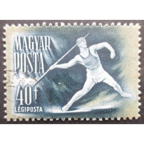 Hongrie Poste Aérienne N°107 Lancer Du Javelot Oblitéré