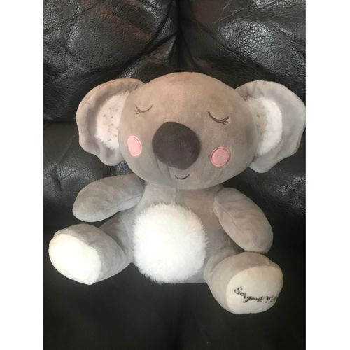 Doudou Peluche Koala Gris Pommettes Rose Sergent Major 28cm