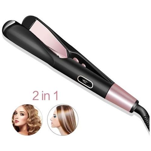 Fer À Lisser Et Fer À Friser 2 En 1 Nouveautés S6606 Fer À Friser Et Fer À Friser | Bigoudi Noir
