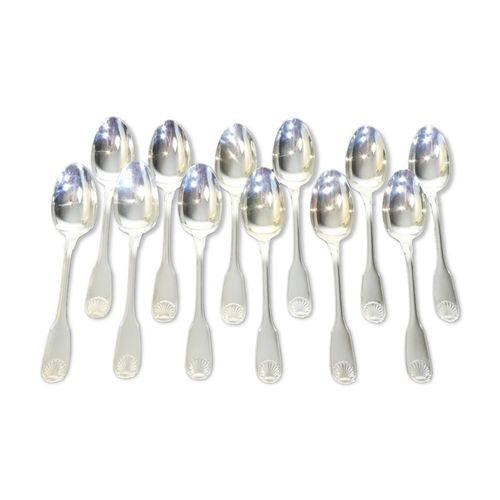 12 Cuillres Christofle Modele Vendome En Mtal Argent Argent
